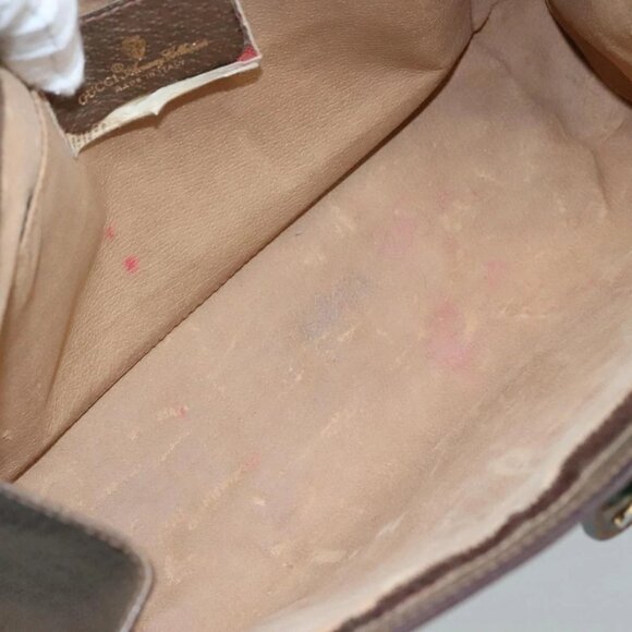 GUCCI GG Supreme Web Sherry Line Clutch Bag PVC Beige Red 89 01 033 Auth 111492 - Picture 13 of 16